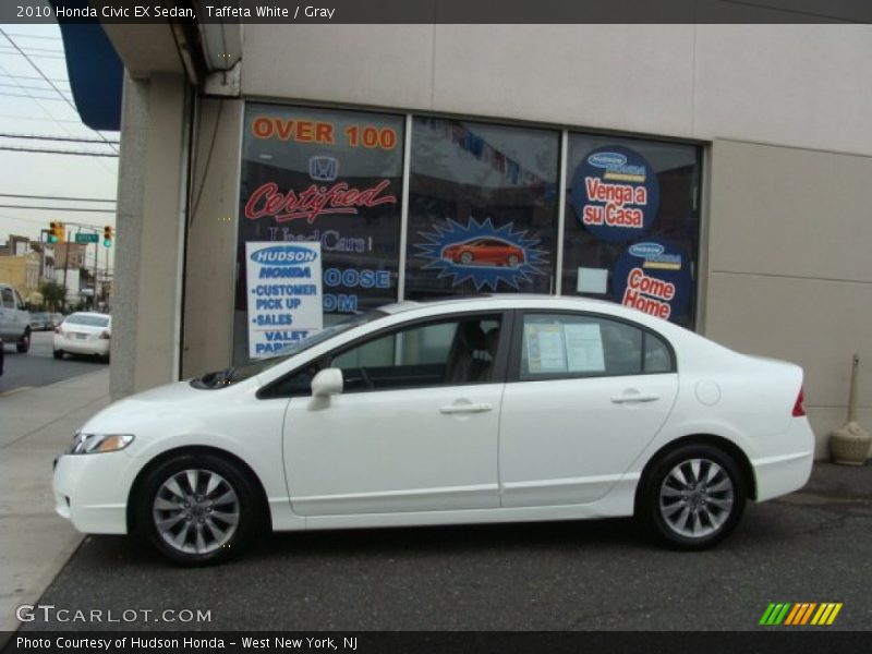 Taffeta White / Gray 2010 Honda Civic EX Sedan