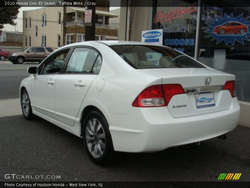 Taffeta White / Gray 2010 Honda Civic EX Sedan