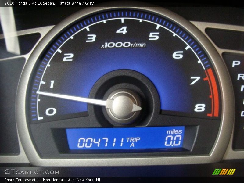 Taffeta White / Gray 2010 Honda Civic EX Sedan