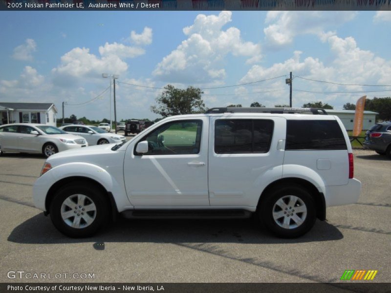 Avalanche White / Desert 2005 Nissan Pathfinder LE