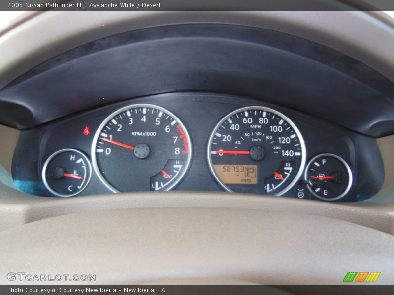 Avalanche White / Desert 2005 Nissan Pathfinder LE