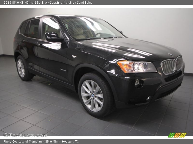 Black Sapphire Metallic / Sand Beige 2013 BMW X3 xDrive 28i