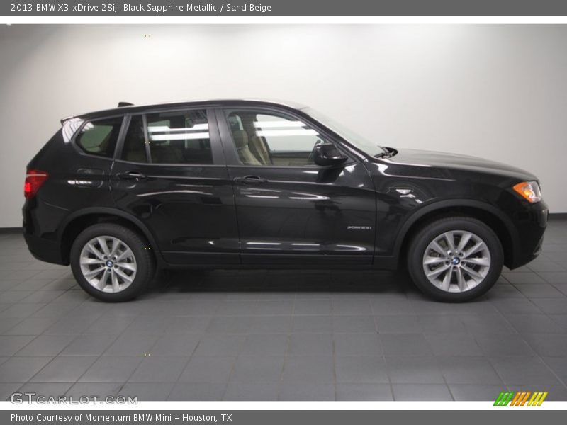 Black Sapphire Metallic / Sand Beige 2013 BMW X3 xDrive 28i