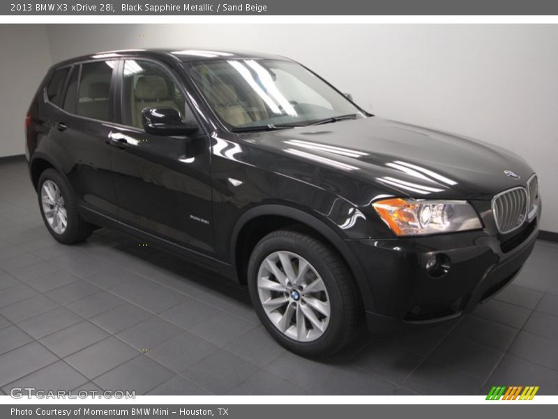 Black Sapphire Metallic / Sand Beige 2013 BMW X3 xDrive 28i