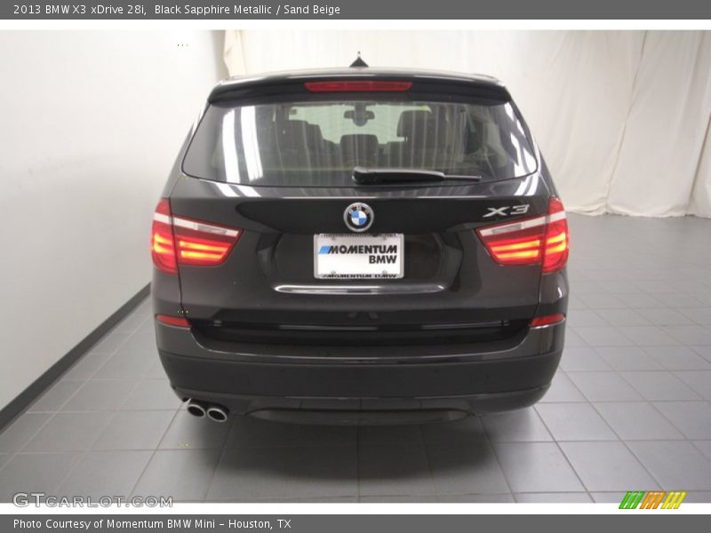 Black Sapphire Metallic / Sand Beige 2013 BMW X3 xDrive 28i