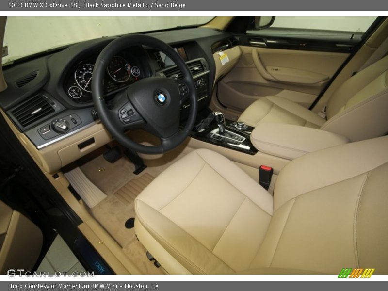 Black Sapphire Metallic / Sand Beige 2013 BMW X3 xDrive 28i