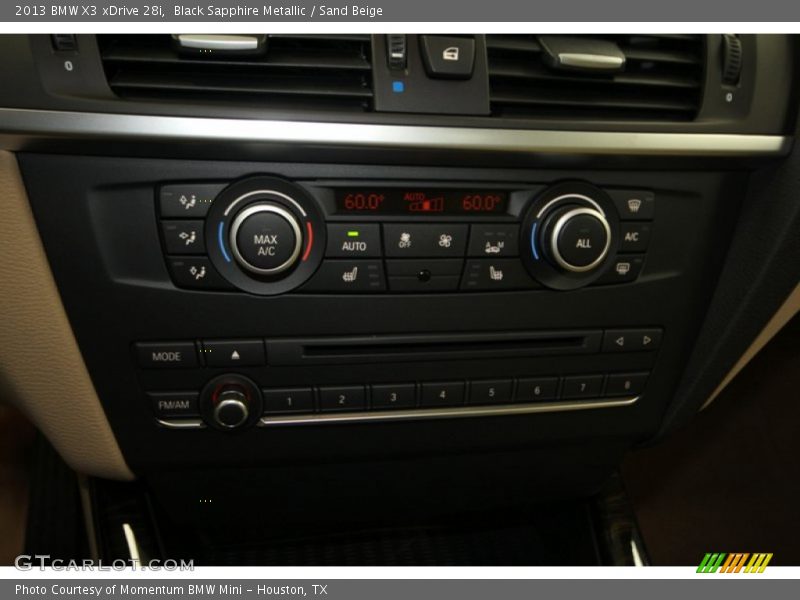 Black Sapphire Metallic / Sand Beige 2013 BMW X3 xDrive 28i