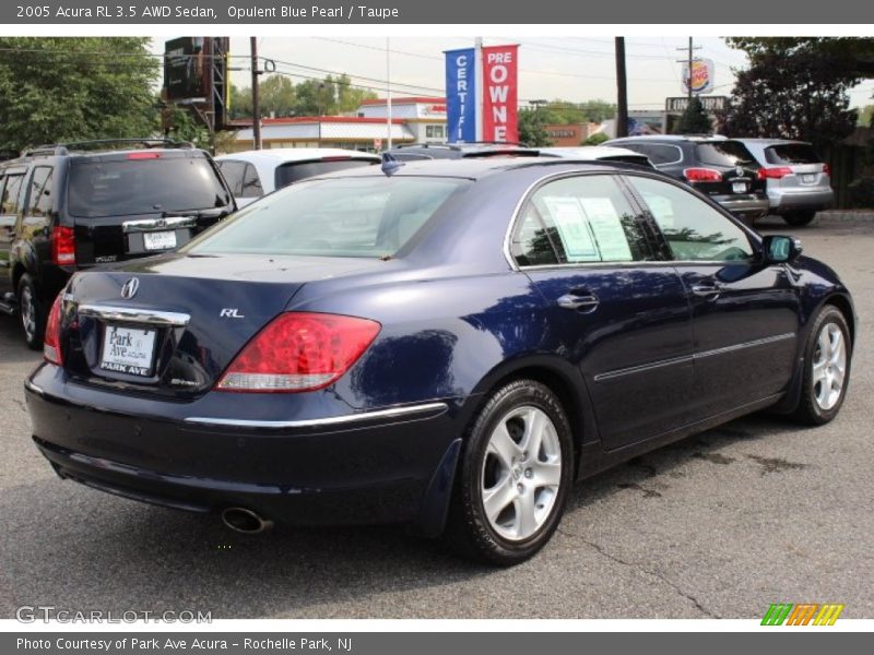 Opulent Blue Pearl / Taupe 2005 Acura RL 3.5 AWD Sedan