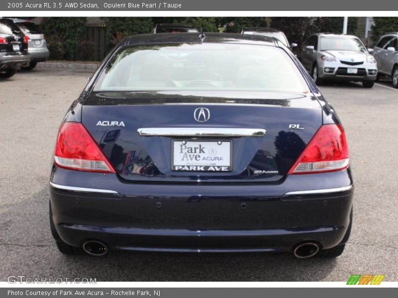 Opulent Blue Pearl / Taupe 2005 Acura RL 3.5 AWD Sedan