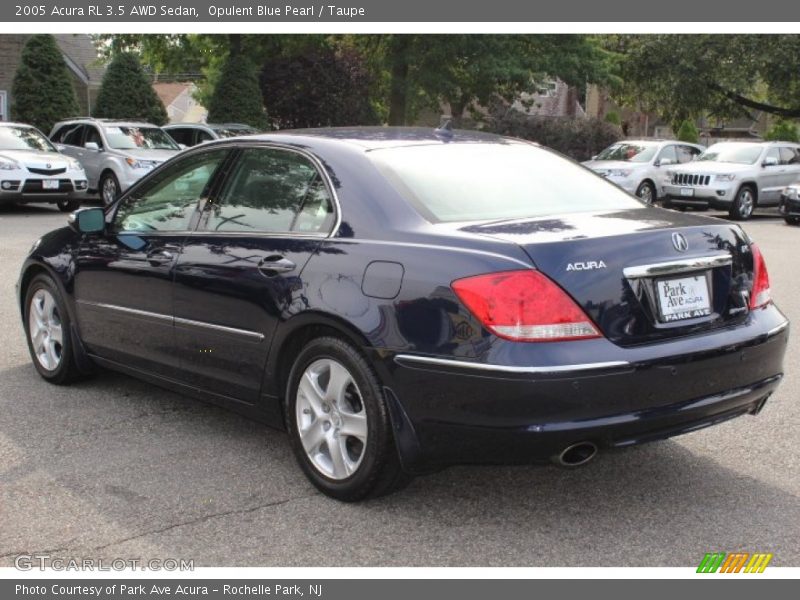 Opulent Blue Pearl / Taupe 2005 Acura RL 3.5 AWD Sedan