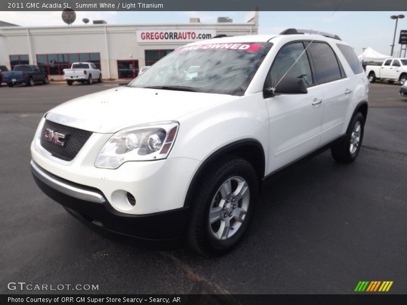 Summit White / Light Titanium 2011 GMC Acadia SL