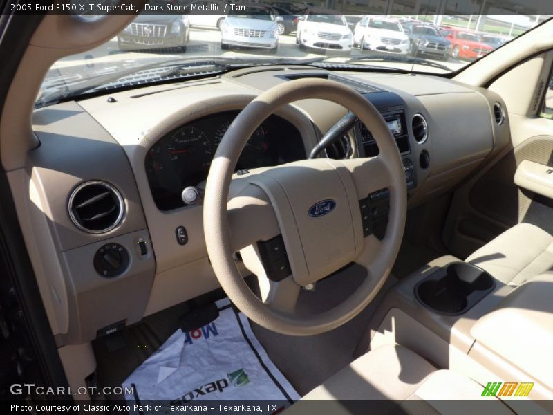 Dark Stone Metallic / Tan 2005 Ford F150 XLT SuperCab