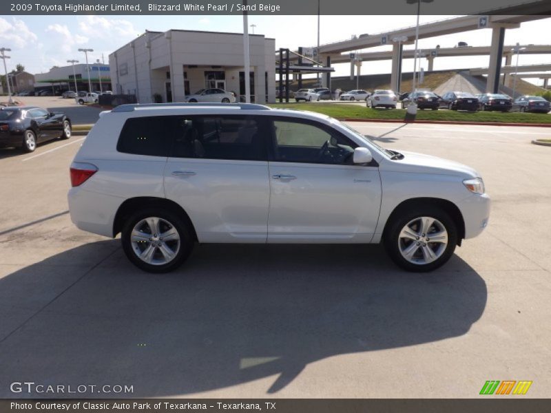 Blizzard White Pearl / Sand Beige 2009 Toyota Highlander Limited