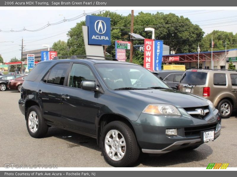 Sage Brush Green Pearl / Ebony 2006 Acura MDX Touring