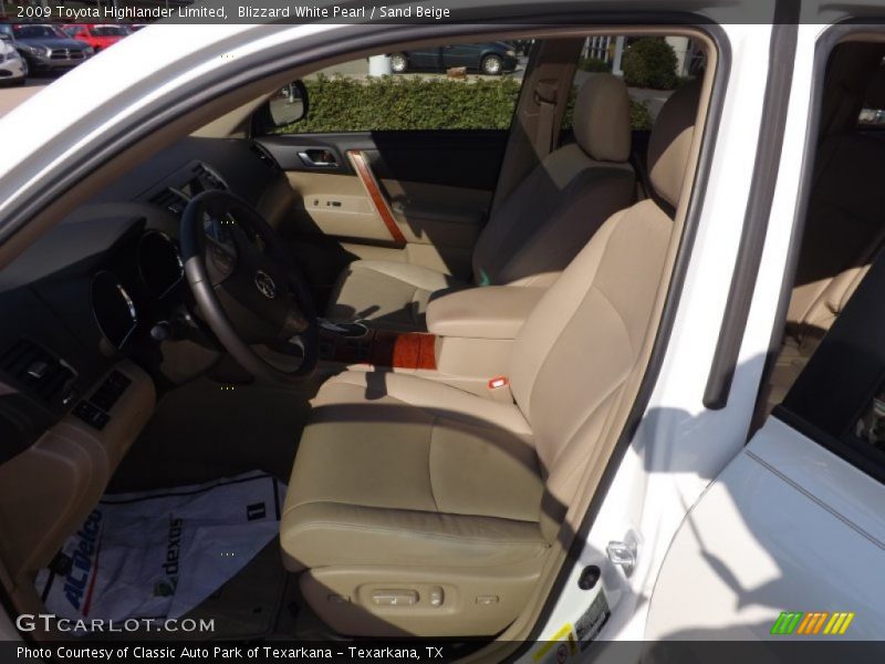Blizzard White Pearl / Sand Beige 2009 Toyota Highlander Limited