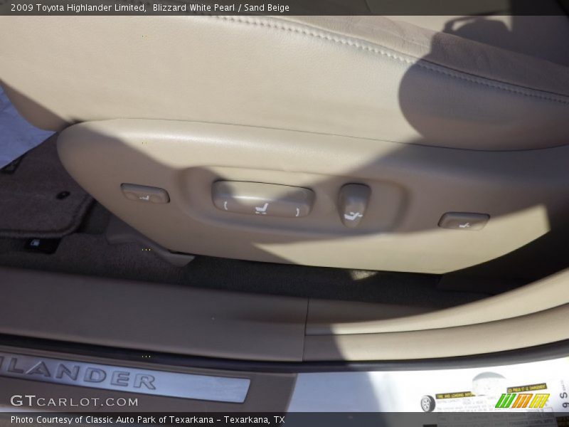 Blizzard White Pearl / Sand Beige 2009 Toyota Highlander Limited