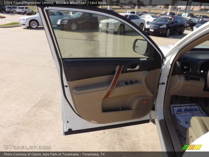 Blizzard White Pearl / Sand Beige 2009 Toyota Highlander Limited