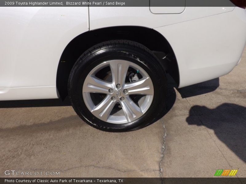 Blizzard White Pearl / Sand Beige 2009 Toyota Highlander Limited