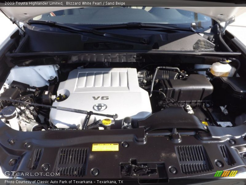 Blizzard White Pearl / Sand Beige 2009 Toyota Highlander Limited