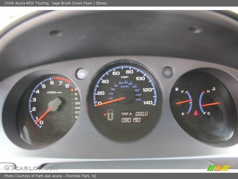 Sage Brush Green Pearl / Ebony 2006 Acura MDX Touring