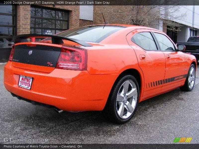 HEMI Orange Pearl / Dark Slate Gray 2008 Dodge Charger R/T Daytona