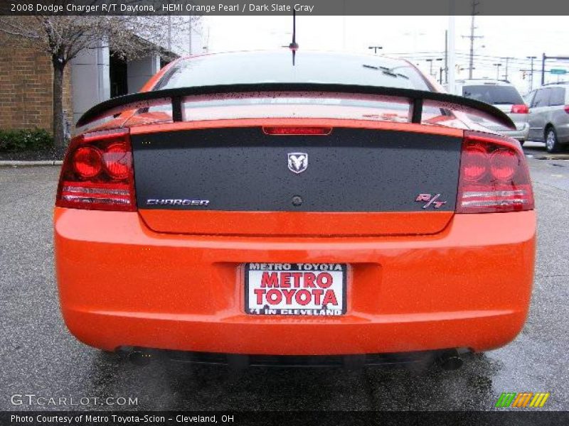 HEMI Orange Pearl / Dark Slate Gray 2008 Dodge Charger R/T Daytona
