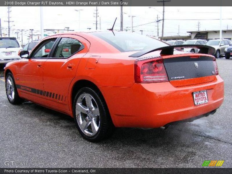 HEMI Orange Pearl / Dark Slate Gray 2008 Dodge Charger R/T Daytona