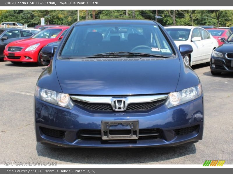 Royal Blue Pearl / Black 2009 Honda Civic LX-S Sedan