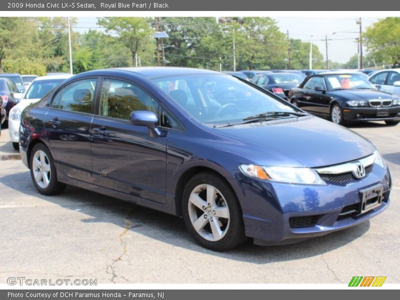 Royal Blue Pearl / Black 2009 Honda Civic LX-S Sedan