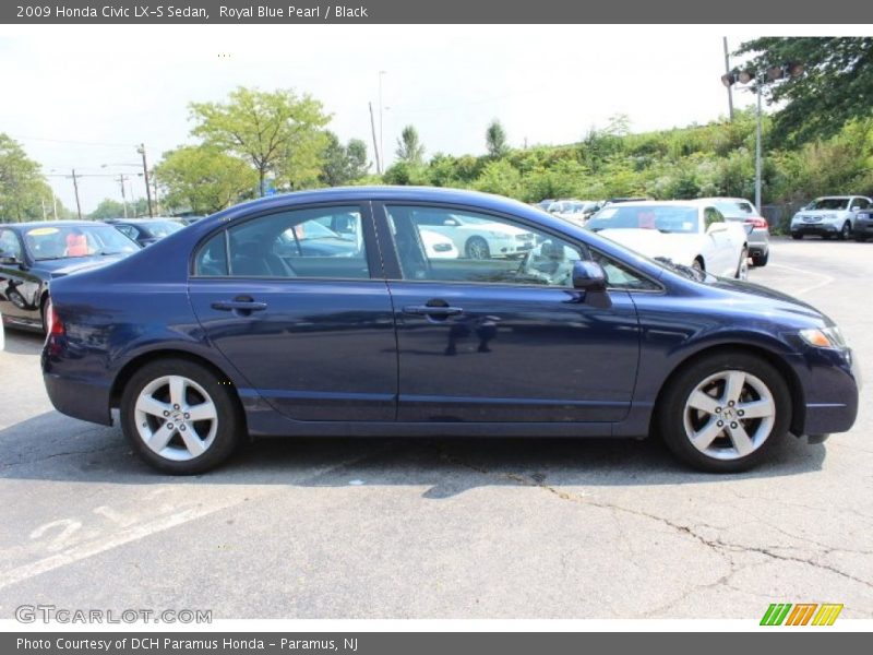 Royal Blue Pearl / Black 2009 Honda Civic LX-S Sedan