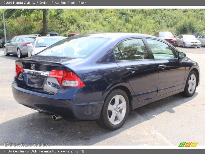 Royal Blue Pearl / Black 2009 Honda Civic LX-S Sedan