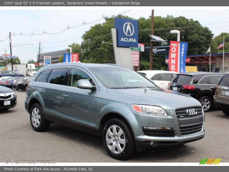 Sycamore Green Metallic / Cardamom Beige 2007 Audi Q7 3.6 Premium quattro