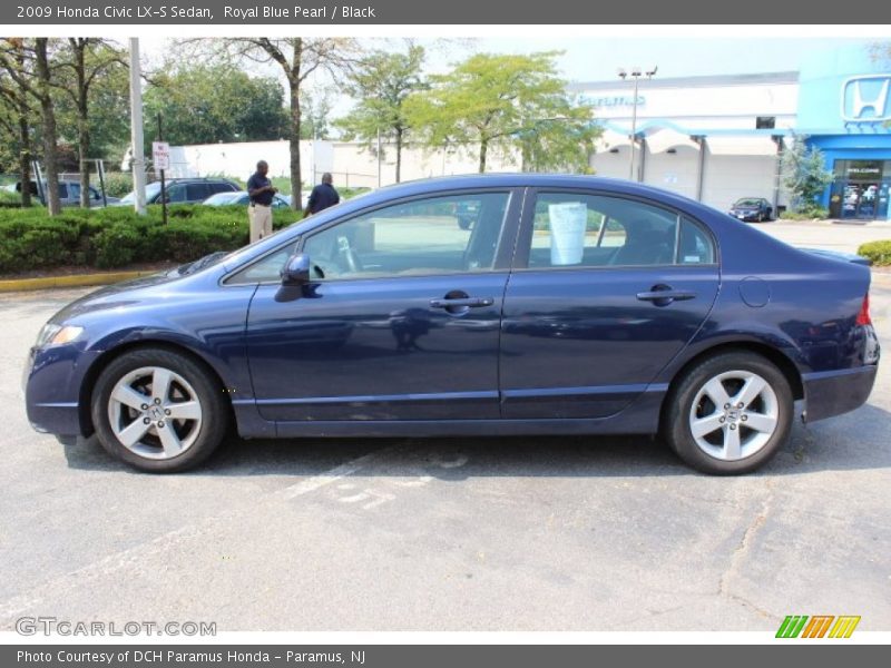 Royal Blue Pearl / Black 2009 Honda Civic LX-S Sedan