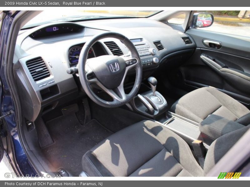 Royal Blue Pearl / Black 2009 Honda Civic LX-S Sedan
