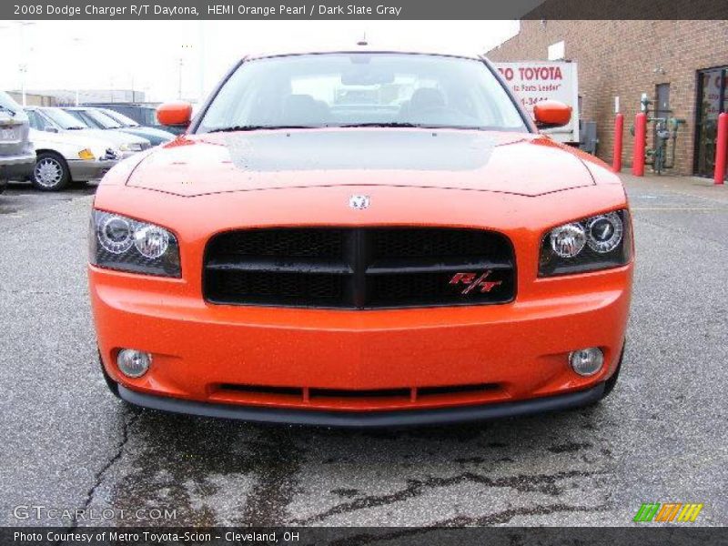HEMI Orange Pearl / Dark Slate Gray 2008 Dodge Charger R/T Daytona