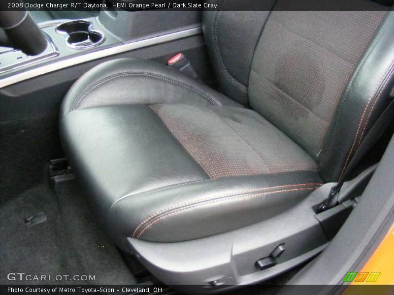 HEMI Orange Pearl / Dark Slate Gray 2008 Dodge Charger R/T Daytona
