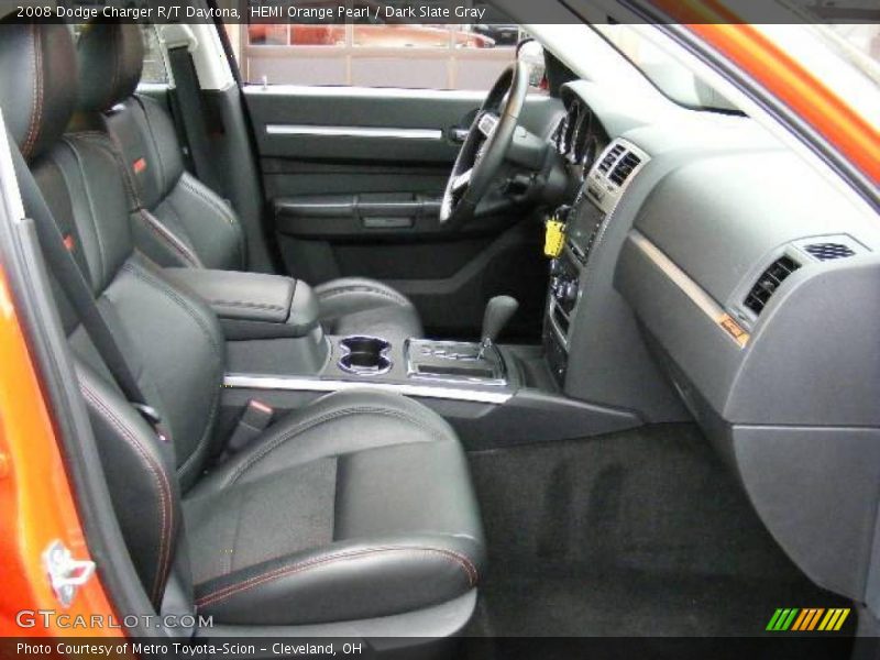 HEMI Orange Pearl / Dark Slate Gray 2008 Dodge Charger R/T Daytona