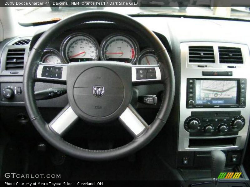 HEMI Orange Pearl / Dark Slate Gray 2008 Dodge Charger R/T Daytona