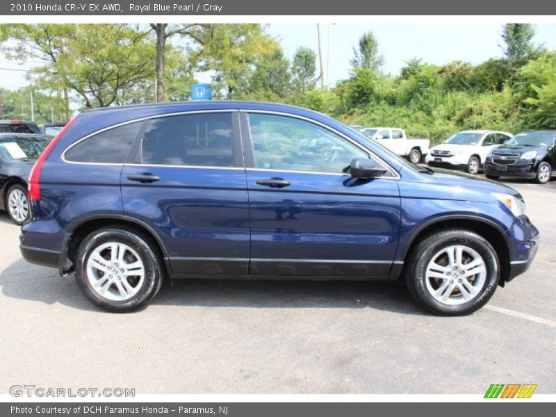 Royal Blue Pearl / Gray 2010 Honda CR-V EX AWD