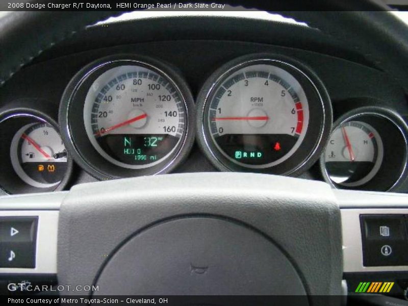 HEMI Orange Pearl / Dark Slate Gray 2008 Dodge Charger R/T Daytona