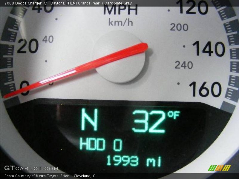 HEMI Orange Pearl / Dark Slate Gray 2008 Dodge Charger R/T Daytona
