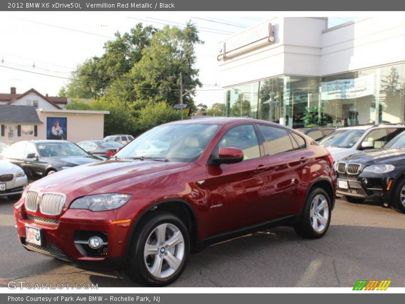 Vermillion Red Metallic / Black 2012 BMW X6 xDrive50i