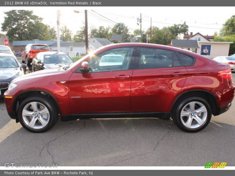 Vermillion Red Metallic / Black 2012 BMW X6 xDrive50i