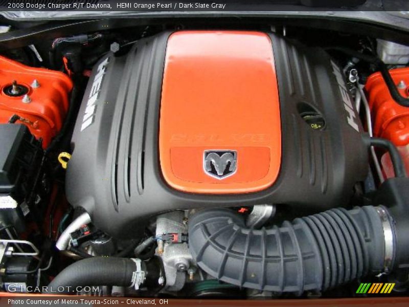 HEMI Orange Pearl / Dark Slate Gray 2008 Dodge Charger R/T Daytona