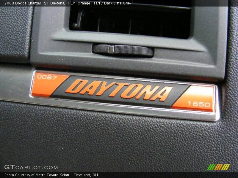 HEMI Orange Pearl / Dark Slate Gray 2008 Dodge Charger R/T Daytona