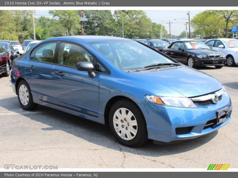 Atomic Blue Metallic / Gray 2010 Honda Civic DX-VP Sedan