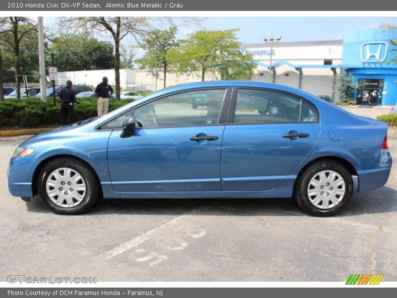 Atomic Blue Metallic / Gray 2010 Honda Civic DX-VP Sedan