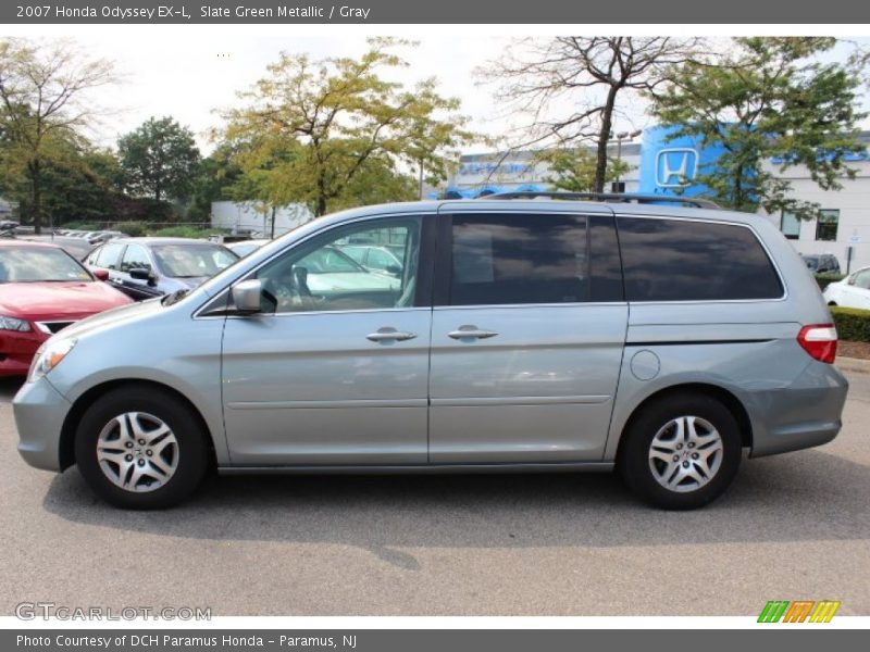 Slate Green Metallic / Gray 2007 Honda Odyssey EX-L