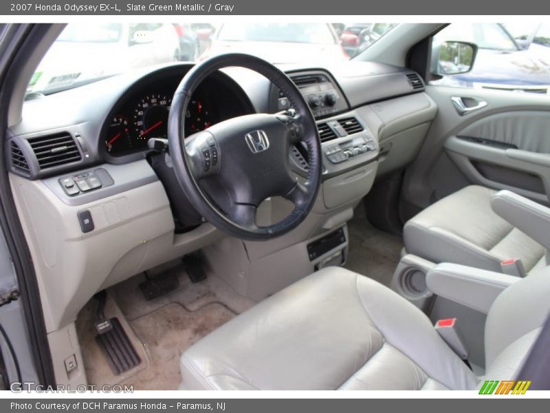 Slate Green Metallic / Gray 2007 Honda Odyssey EX-L