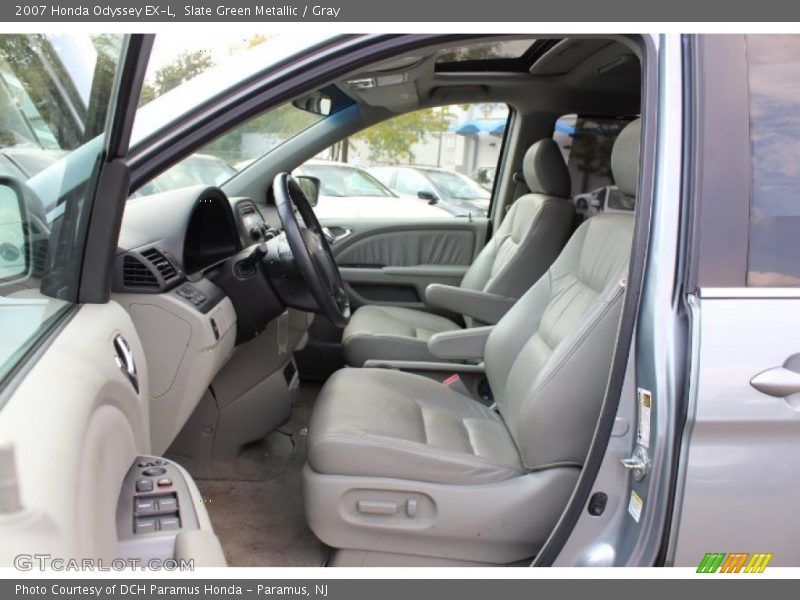 Slate Green Metallic / Gray 2007 Honda Odyssey EX-L